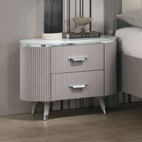 Aldridge Light Gray Nightstand by Furniture of America at Eve Furniture