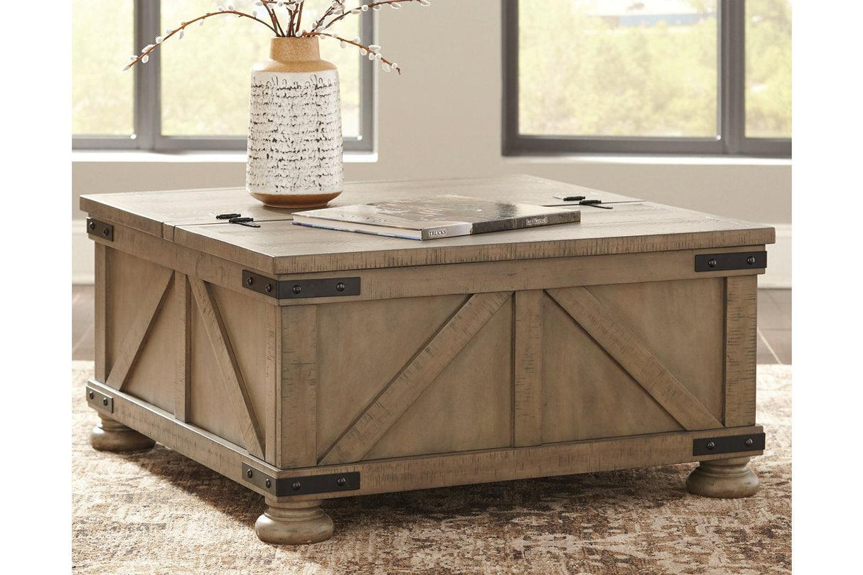 Aldwin Gray Coffee Table and 2 End Tables by Ashley at Eve Furniture