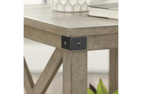 Aldwin Gray Coffee Table and 2 End Tables by Ashley at Eve Furniture