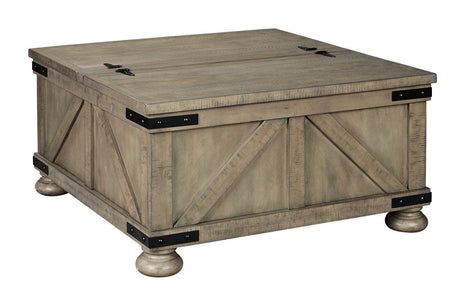 Aldwin Gray Coffee Table With Storage by Ashley at Eve Furniture