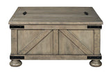 Aldwin Gray Coffee Table With Storage by Ashley at Eve Furniture