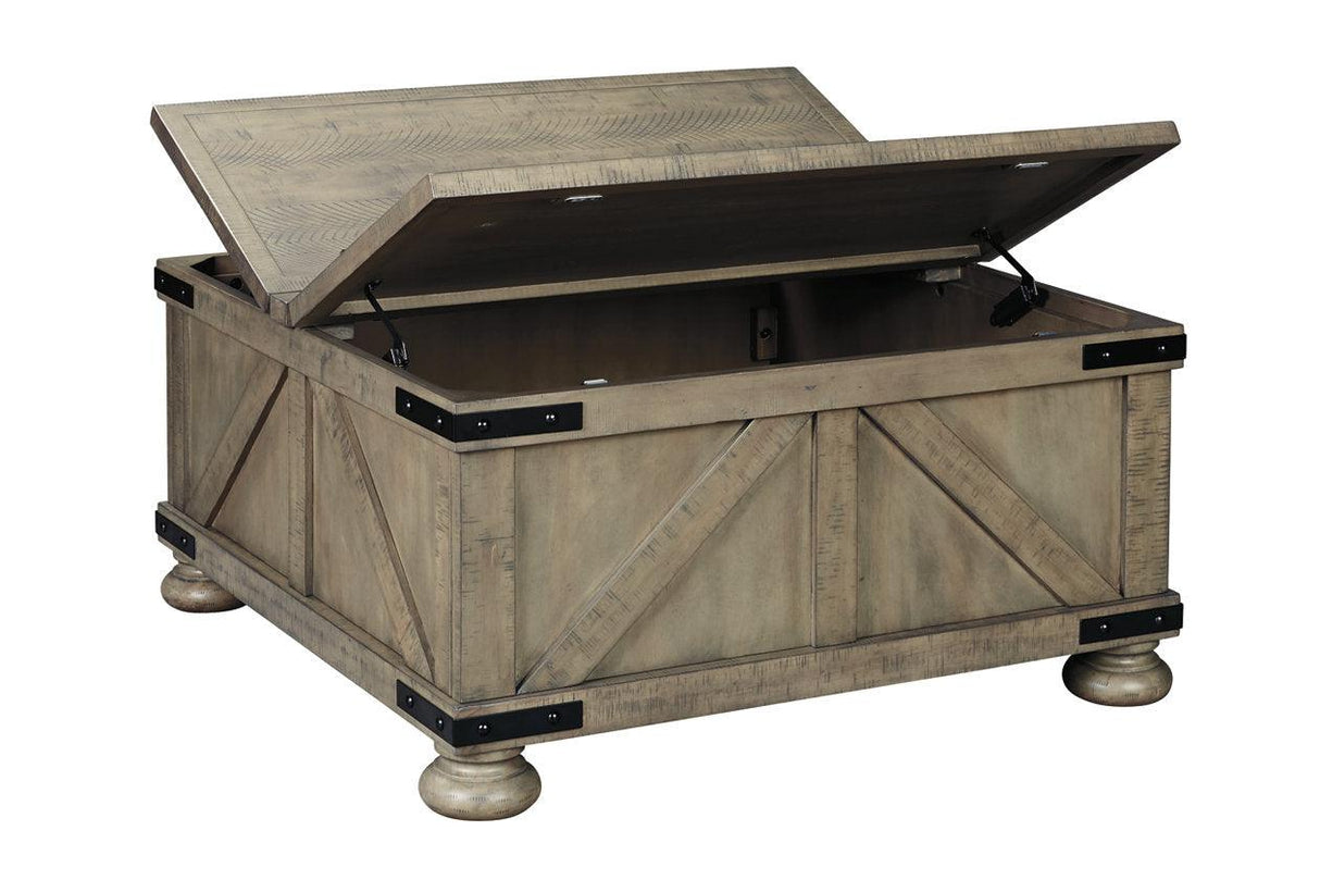 Aldwin Gray Coffee Table With Storage by Ashley at Eve Furniture