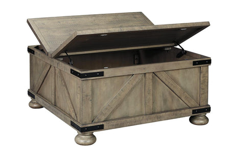 Aldwin Gray Coffee Table With Storage by Ashley at Eve Furniture