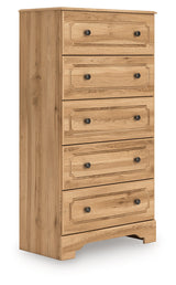 Aleaport Warm Brown Chest of Drawers by Ashley at Eve Furniture