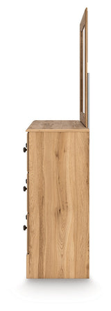 Aleaport Warm Brown Dresser and Mirror by Ashley at Eve Furniture