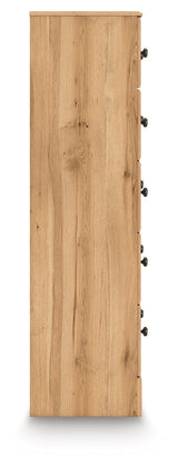 Aleaport Warm Brown Five Drawer Chest by Ashley at Eve Furniture