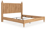 Aleaport Warm Brown King Panel Bed by Ashley at Eve Furniture
