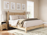 Aleaport Warm Brown King Panel Bed by Ashley at Eve Furniture