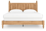 Aleaport Warm Brown King Panel Bed by Ashley at Eve Furniture