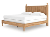 Aleaport Warm Brown King Panel Bed by Ashley at Eve Furniture