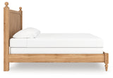 Aleaport Warm Brown King Panel Bed, Dresser, Mirror and Nightstand by Ashley at Eve Furniture
