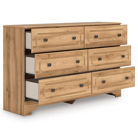 Aleaport Warm Brown Panel Bedroom Set by Ashley at Eve Furniture