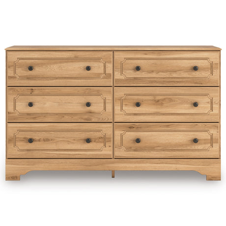 Aleaport Warm Brown Panel Bedroom Set by Ashley at Eve Furniture