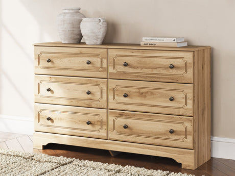 Aleaport Warm Brown Panel Bedroom Set by Ashley at Eve Furniture