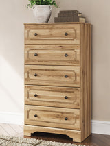 Aleaport Warm Brown Panel Bedroom Set by Ashley at Eve Furniture