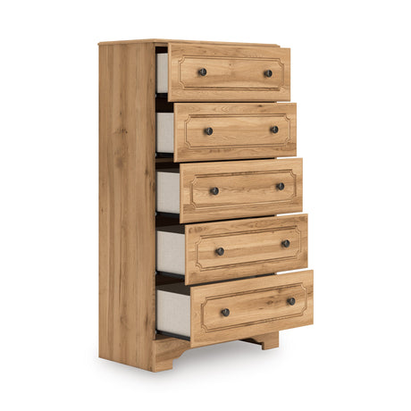 Aleaport Warm Brown Panel Bedroom Set by Ashley at Eve Furniture
