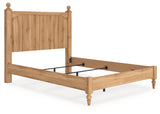 Aleaport Warm Brown Queen Panel Bed by Ashley at Eve Furniture