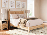 Aleaport Warm Brown Queen Panel Bed by Ashley at Eve Furniture
