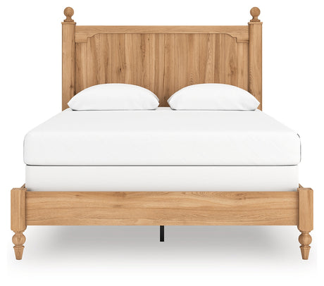 Aleaport Warm Brown Queen Panel Bed by Ashley at Eve Furniture