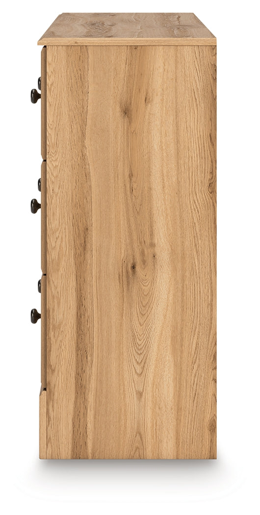Aleaport Warm Brown Six Drawer Dresser by Ashley at Eve Furniture