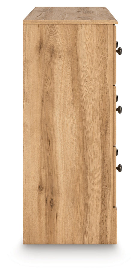 Aleaport Warm Brown Six Drawer Dresser by Ashley at Eve Furniture