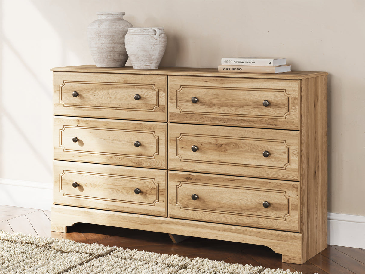 Aleaport Warm Brown Six Drawer Dresser by Ashley at Eve Furniture