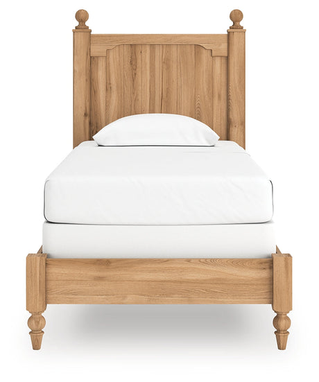 Aleaport Warm Brown Twin Panel Bed by Ashley at Eve Furniture