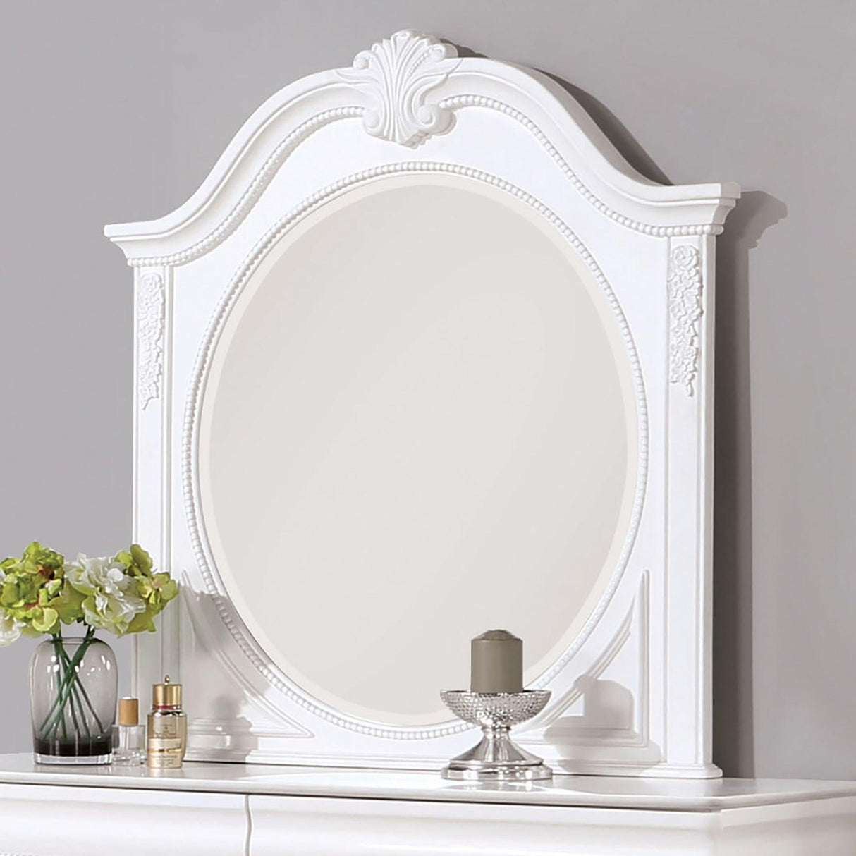 Alecia White Mirror by Furniture of America at Eve Furniture