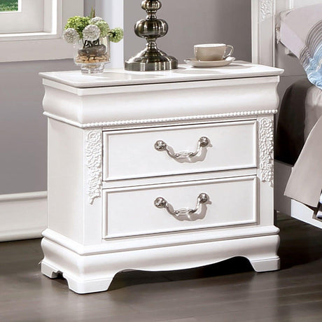Alecia White Night Stand by Furniture of America at Eve Furniture