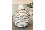 Aleela White/Gold Finish Table Lamp by Ashley at Eve Furniture