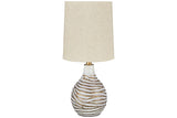 Aleela White/Gold Finish Table Lamp by Ashley at Eve Furniture