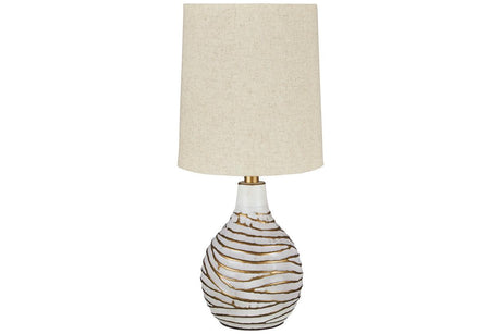 Aleela White/Gold Finish Table Lamp by Ashley at Eve Furniture