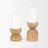 Aleena Wooden Candle Holder (Set of 2) by Mercana at Eve Furniture