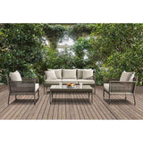 Aleisha Gray/Beige Outdoor Patio Sofa by Furniture of America at Eve Furniture
