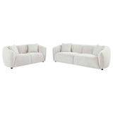 Aleisha Ivory 2-piece Chenille Upholstered Sofa Set by Coaster at Eve Furniture