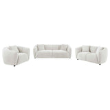 Aleisha Ivory 3-piece Chenille Upholstered Sofa Set by Coaster at Eve Furniture