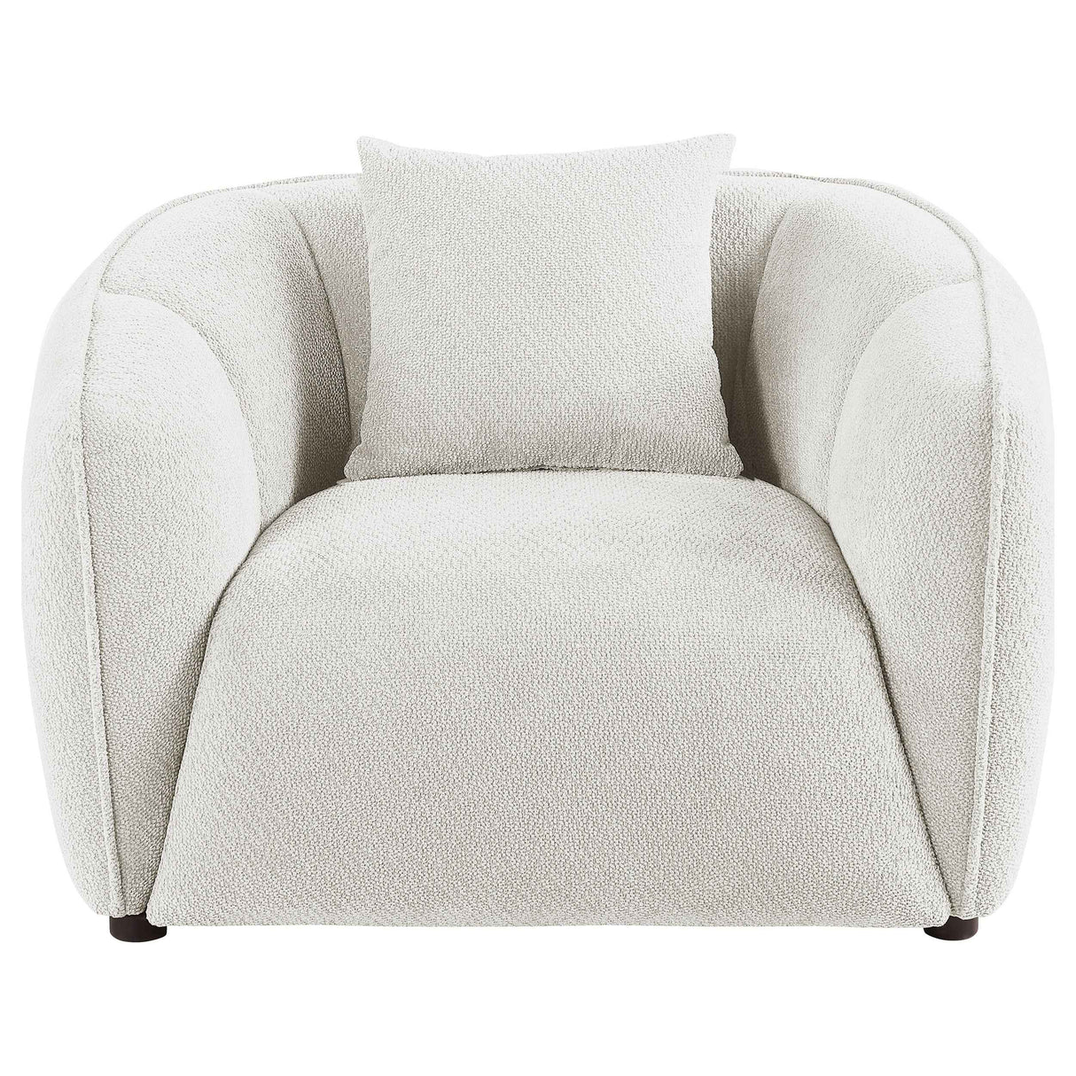 Aleisha Ivory Chenille Upholstered Accent Chair by Coaster at Eve Furniture