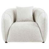 Aleisha Ivory Chenille Upholstered Accent Chair by Coaster at Eve Furniture