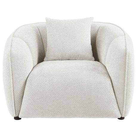 Aleisha Ivory Chenille Upholstered Accent Chair by Coaster at Eve Furniture