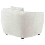 Aleisha Ivory Chenille Upholstered Accent Chair by Coaster at Eve Furniture