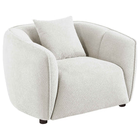 Aleisha Ivory Chenille Upholstered Accent Chair by Coaster at Eve Furniture