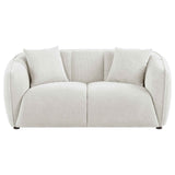 Aleisha Ivory Chenille Upholstered Loveseat by Coaster at Eve Furniture