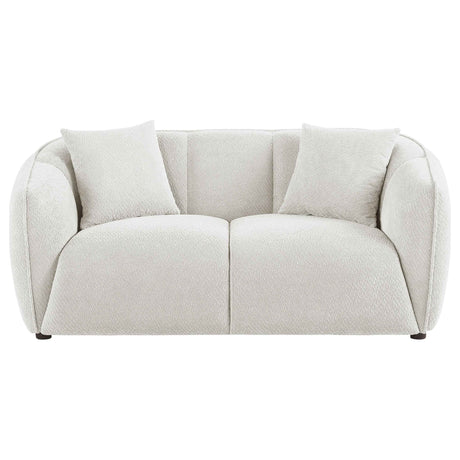 Aleisha Ivory Chenille Upholstered Loveseat by Coaster at Eve Furniture