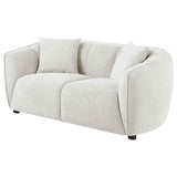 Aleisha Ivory Chenille Upholstered Loveseat by Coaster at Eve Furniture