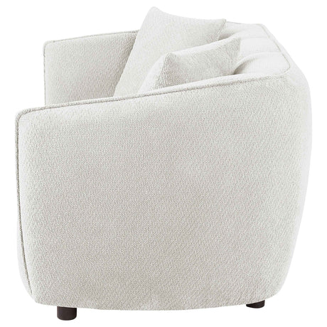 Aleisha Ivory Chenille Upholstered Loveseat by Coaster at Eve Furniture