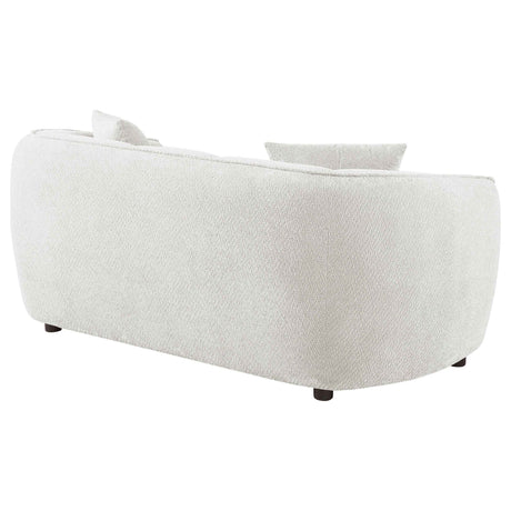 Aleisha Ivory Chenille Upholstered Loveseat by Coaster at Eve Furniture