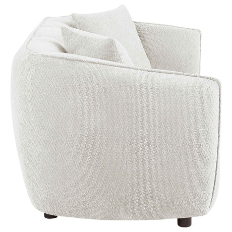 Aleisha Ivory Chenille Upholstered Loveseat by Coaster at Eve Furniture