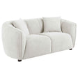 Aleisha Ivory Chenille Upholstered Loveseat by Coaster at Eve Furniture