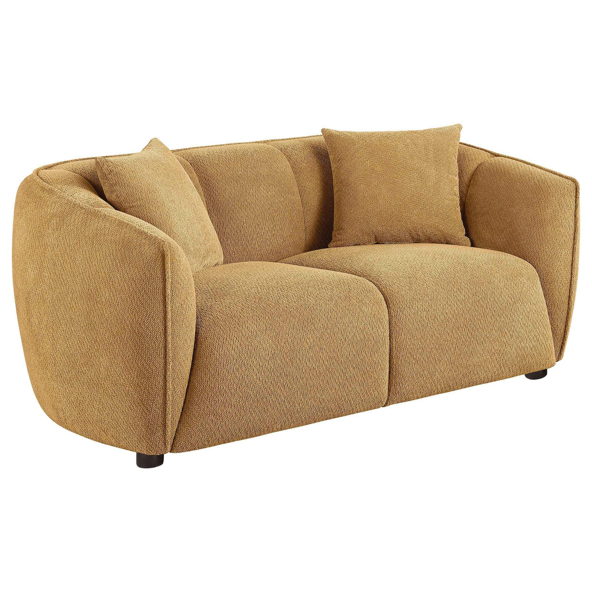 Aleisha Mustard Yellow 2-piece Chenille Upholstered Sofa Set by Coaster at Eve Furniture