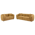 Aleisha Mustard Yellow 2-piece Chenille Upholstered Sofa Set by Coaster at Eve Furniture